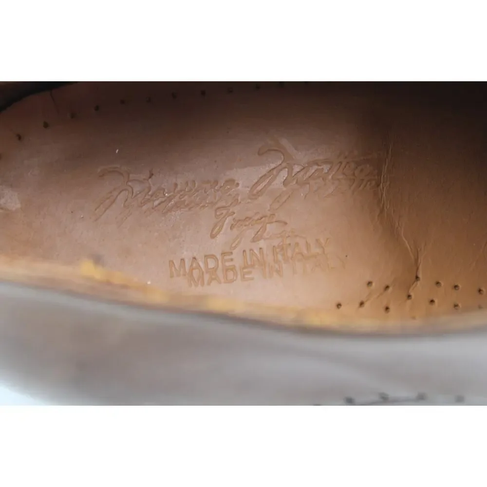 Size 9.5 - Matteo Massimo 8279 Genuine Leather Monk Strap Dress Shoes Italy